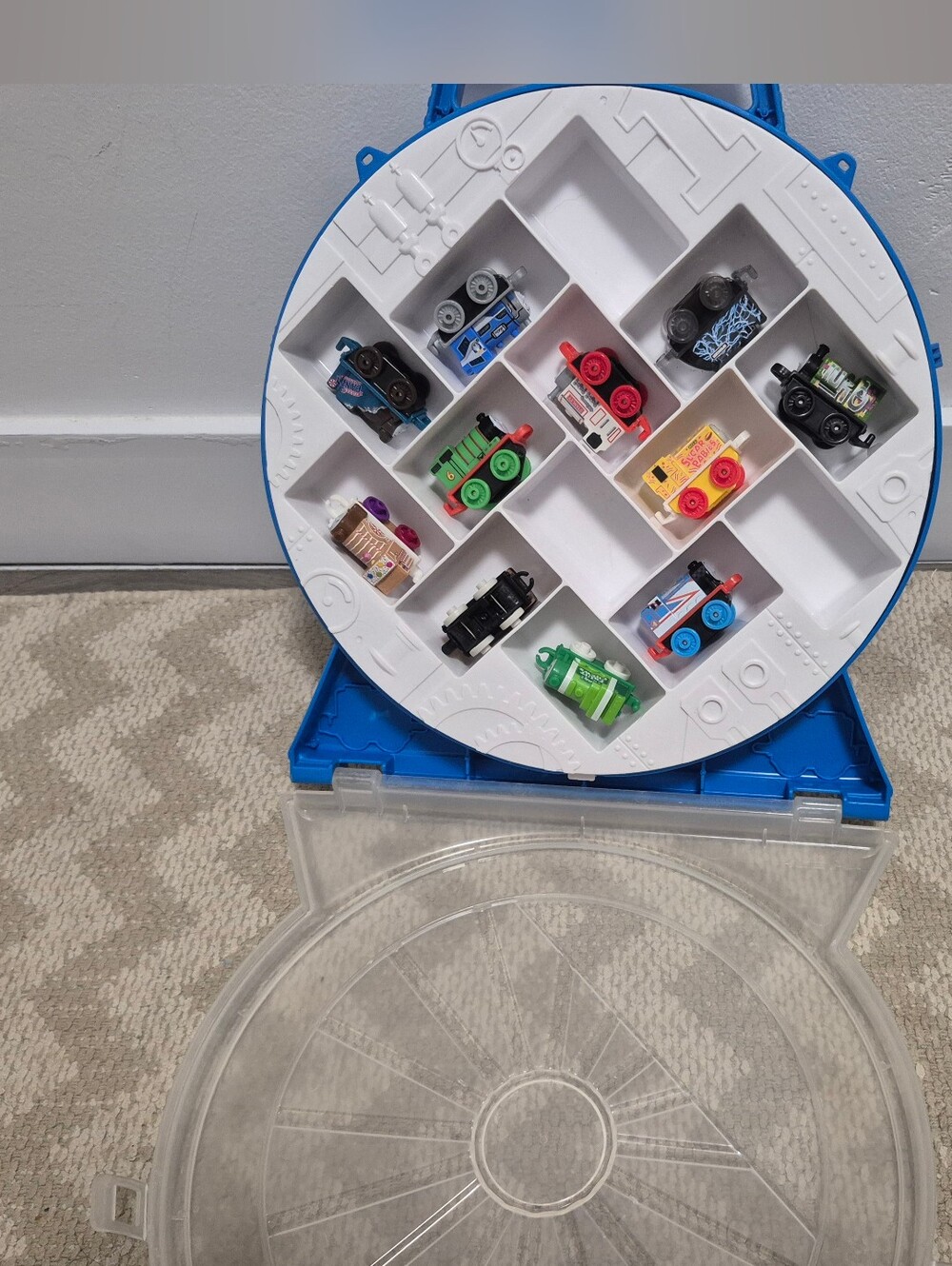 Thomas & Friends Blue Train Storage Case with Toy Engines